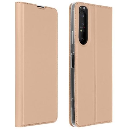 Kotelo - AVIZAR - Sony Xperia 1 II - Ekologinen nahka - Video tuki - Korttipidike - Rose gold
