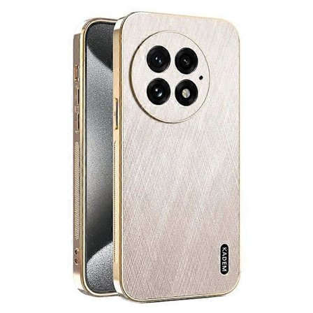 For OnePlus 13 Deksel Elektroplettering Silke Tekstur PU + TPU Telefon Bakdeksel