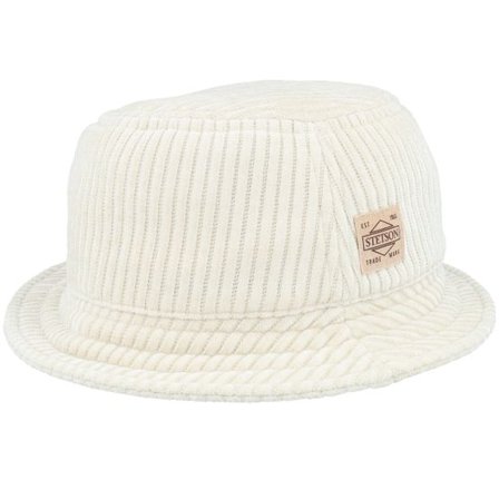 Stetson - Vit bucket Hatt - Corduroy Jersey Wool White Bucket @ Hatstore