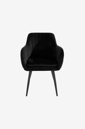 Loft24 - Spisebordsstol med armlæn BIBI, 2-pak - Sort - Stole med armlæn - Fra Homeroom