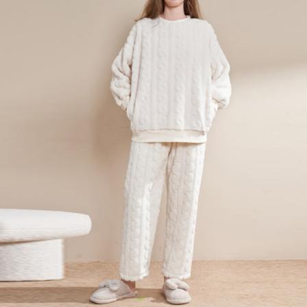 Kvinnor Enfärgad Animal Print Lounge Set Raka Ben Sovkläder