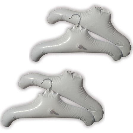 Hvide Oppustelige Rejsebøjler Sæt med 4 (44*25cm), Luftblæser