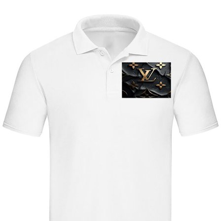 Pikeepaita Aikuisille | Tyylik s Pikeepaita Louis Vuitton Dark Mode Design Svart Lyx Stil Fashion Valkoinen XX-Large