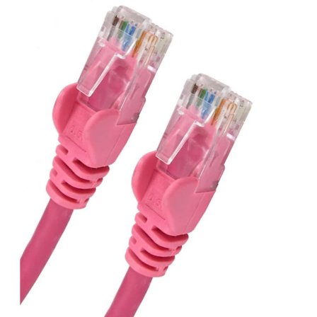 0,5m Rosa Cat6 Nätverkskabel (100% Koppartråd) - Rj45 - Ethernet - Patch - Lan - 10/100/1000 - Gigabit