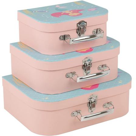 Set Av 3 Barn Väskor M Sjöjungfru Bild - Fr 3år+ Multifärg