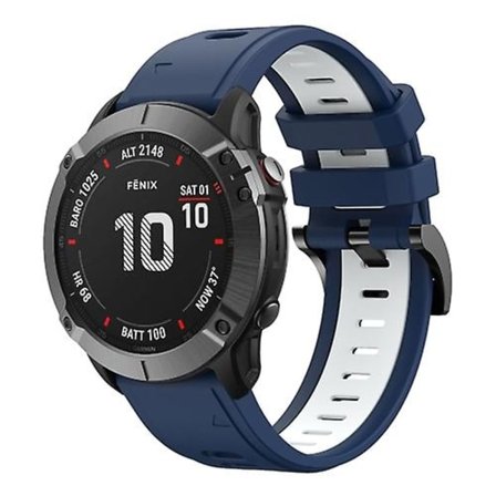 För Garmin Fenix ​​6x Pro 26mm Tvåfärgad Sports Watch