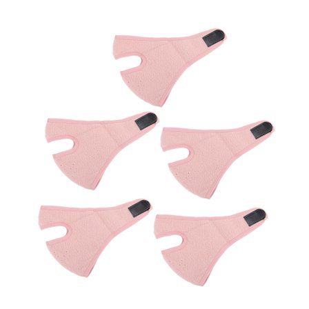 5 stk. Vinter Termisk Ansigtsmaske til Mænd Kvinder Vindtæt Åndbar Koldt Vejr Ansigtsmaske til Cykling Udendørs Arbejde Pink