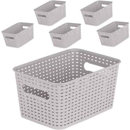 Plastoppbevaringskurv - Kjøkken Kontor Pantry Organizer Bins (S