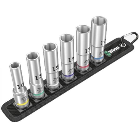 Wera Belt C Deep 1 Hylsemeiselinnsats 6 deler, Håndverktøy