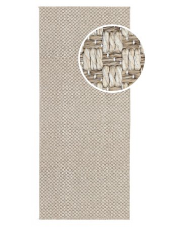 Washable Indoor/Outdoor Rug Benni Beige/Brown Small Oeko-Tex