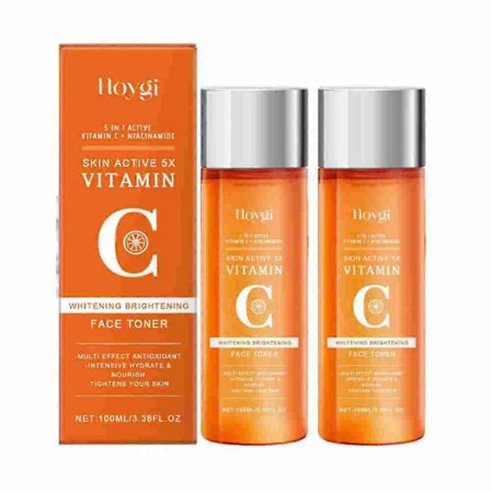 5-i-1 Aktiv Vitamin C Toner, Niacinamid, 5X Vitamin Reparerar Skadad Hud Förminskar Porer Bleker Anti-aging Toner 1/2/3st