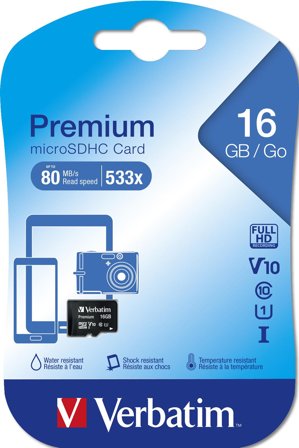 Verbatim flashminnekort - 16 GB - microSDHC
