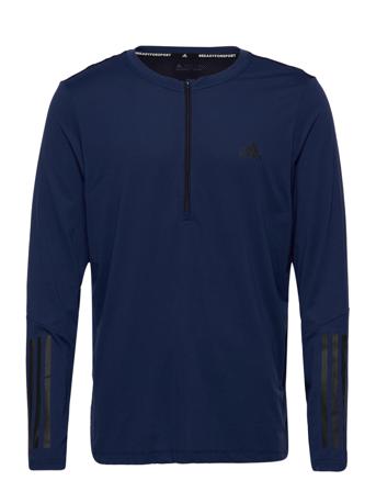 Training 1/4-Zip Long-Sleeve Top T-shirts Long-sleeved Tummansiniset Adidas Performance