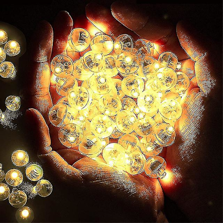 LED-upplysta ballonger, 500 st Mini Runda LED-ballonger Vattentäta Mini LED-festljus Mikroljus för papperslyktor Glödande ballonger Födelsedagsfest