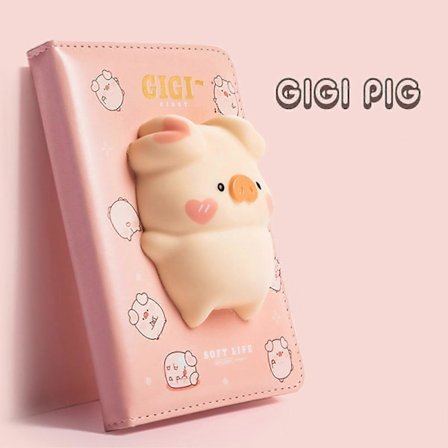 3D Söta Djur Squishy Dagbok Stressavlastning Långsam Återhämtning Journal Leksak För Födelsedagspresenter Nyårsgåvor