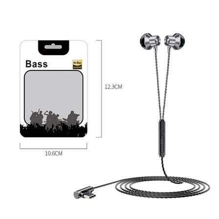 Stark bas Typ-C in-ear trådade hörlurar Ergonomi