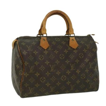 Louis Vuitton Vintage, Pre-owned Speedy 30 Monogram Handbag Bruin, Dames, Maat:ONE Size,leather