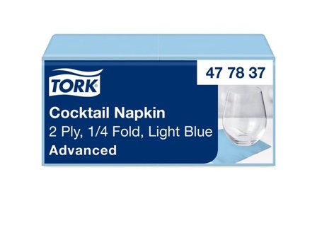 TORK Servett Cocktail 2-lags ljusblå 200/fp - Lyreco - Kök och servering - Servetter och dukar - Servett - 2-lagers