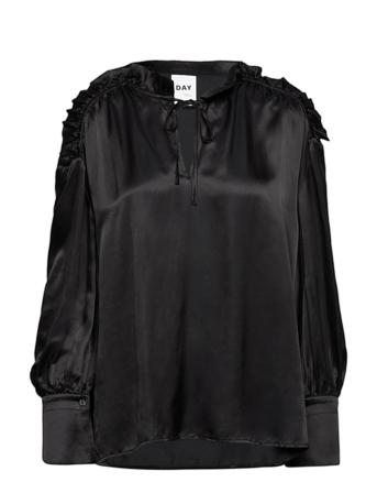 Amelia - Silk Blend Bluse Langermet Svart Day Birger Et Mikkelsen*Betinget Tilbud