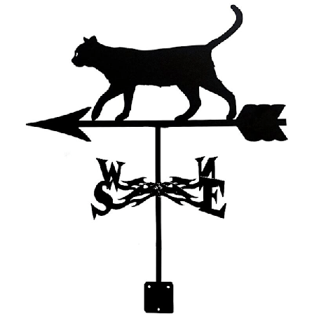 Kissan muotoiset käytännölliset tuuliviirit ammattimaiset mittausvälineet vintage-tyyliset maatilan koristeet