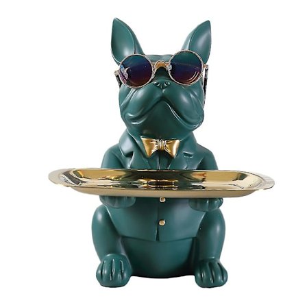 2024 Resin Bulldog Bakke Statue - Elegant Dekoration Til Hjem Slik Smykker