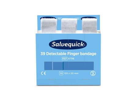 Salvequick Plåster refill lång blå 39/fp - Lyreco - Skyddsutrustning - Första Hjälpen - Förband och Refill