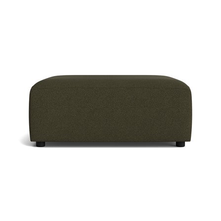 Como puf - Loop Grøn - 102x92x42cm - Puf - Håndlavet, alsidig, ekstra fodstøtte og praktisk siddeplads til gæster, ideel til Como-serien