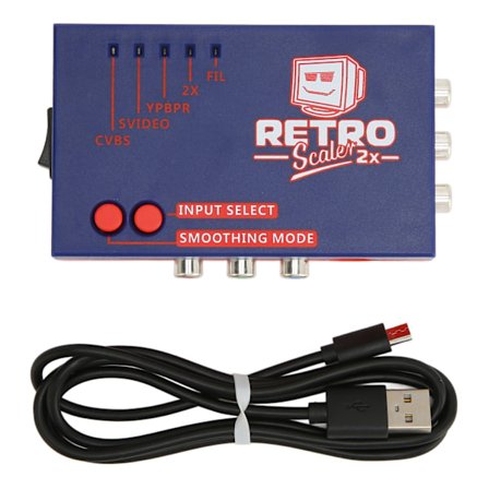 For RetroScaler2x Converter A V Til HD Multimedia Interface Kompatibel til RetroScaler2x Line Multiplier Blå