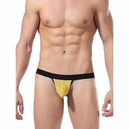 Stringtrosa - sexig tanga Goodfellas - GF005 - Låga strumpor - Herr Yellow gelb/schwarz XL (36-38) gult och svart XL