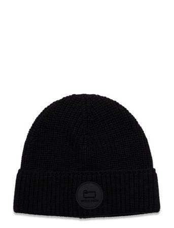 Logo Beanie Accessories Headwear Beanies Svart WOOLRICH