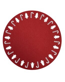 Bordbrikke Jolly av filtmateriale ø 38 cm Rød