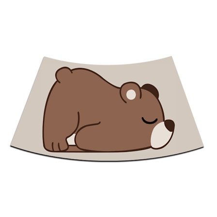 Diatoméjordmatte for bad, vannabsorberende, sklisikker, brun bjørn