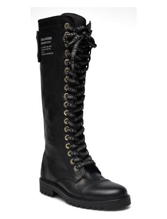 Joe Boot Smooth Cowskin Korkeavartiset Saapikkaat Musta Zadig & Voltaire