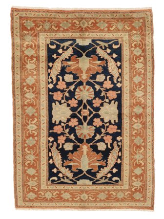 Tapis D'orient Heriz 150X221 Marron/Orange (Laine, Perse/Iran)
