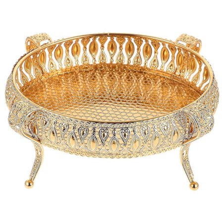 1 stk Hjemmemetall Fruktplate Skrivebord Snacks Oppbevaringsboks For Hjem Restaurant