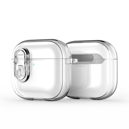 For AirPods 4 Etui DUX DUCIS PC+TPU Bluetooth Etui / Deksel med krok - Transparent