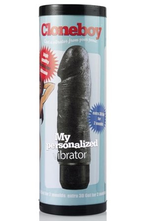 Cloneboy Dildo mit Vibration Schwarz