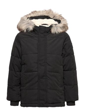 Kids Boys Outerwear Parkas Jakke Svart Abercrombie & Fitch