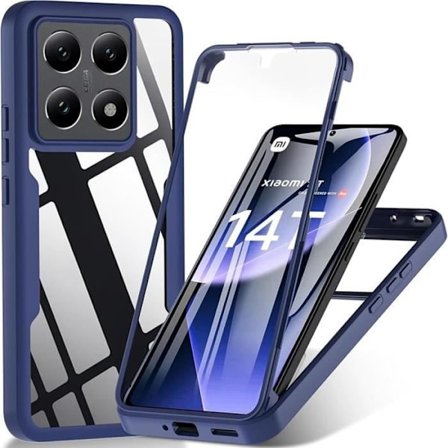 Fodral till Xiaomi 14T, förstärkt kant med fullständigt skydd - Marinblå