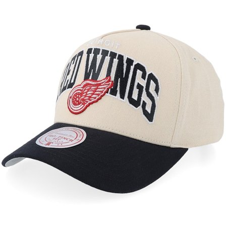 Mitchell & Ness - NHL Beige adjustable Caps - Detroit Red Wings Pro Crown NHL Sand/Black/Grey A-frame Adjustable @ Hatstore