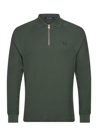 Fred Perry Dash Taped Z/N Polo Shirt - Green - XL