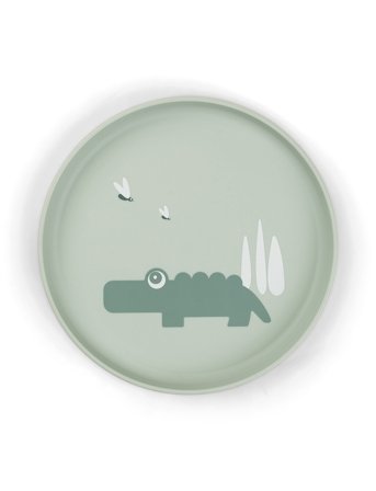 Done by Deer Foodie Tallerken Croco Grøn - Green - ONE SIZE