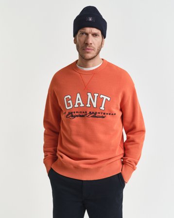 GANT Herren Collegiate Graphic Rundhals-Sweatshirt (S) Orange