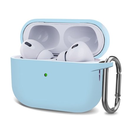 AirPods Pro 2 silikonikotelo soljella - Vauvasininen