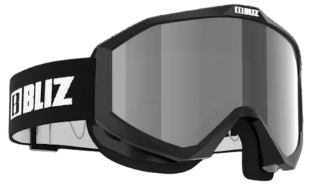 Bliz Liner Black-White Logo with Orange/Silver Mirror