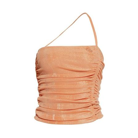 Diesel, Sleeveless Tops Oranje, Dames, Maat:S