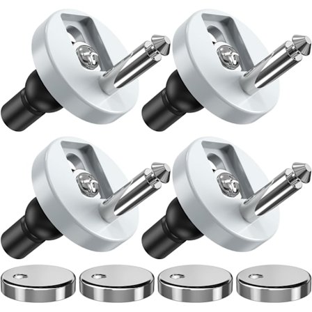 Hurtigutløsende toalettsetefester, universelle toalettsetehengselbeslag for WC-toalett med blinde hull