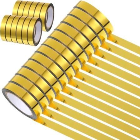 Guldtejp Grafiktejp Metallisk spegeltejp - DIY-grafiktejp Metallisk spegelomslag (guld, 4 rullar)