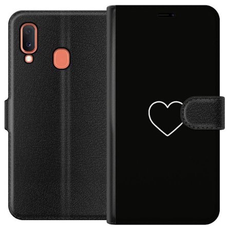 Yhteensopiva Lompakkokotelo Samsung Samsung Galaxy A20e Sydän