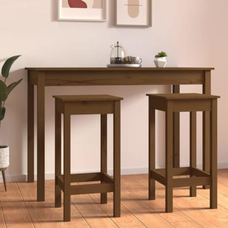 Barstolar 2 St Honungsbrun 40x40x78 Cm Massiv Furu Brun